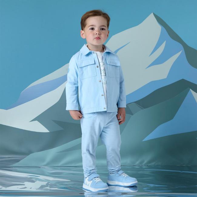 Picture of Mitch & Son Winter Crest Joseph Twill Shacket - Sky Blue