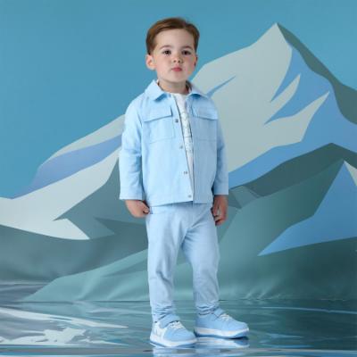 Picture of PRE ORDER Mitch & Son Winter Crest Joseph Twill Shacket - Sky Blue