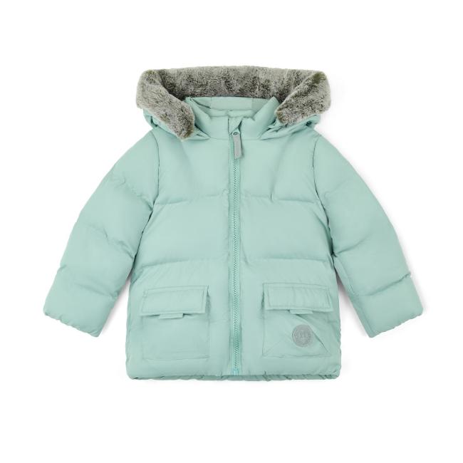 Picture of PRE ORDER Mitch & Son Winter Crest Jack Fur Trimmed Padded Jacket - Icey Jade