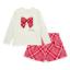 Picture of A Dee Love Story Lexi Check Bow Short Set X 2 - Snow White Red