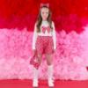 Picture of PRE ORDER A Dee Love Story Lexi Check Bow Short Set X 2 - Snow White Red