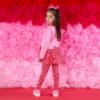 Picture of PRE ORDER A Dee Love Story Lydia Check Legging Set X 2 - Peony Pink