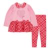 Picture of PRE ORDER A Dee Love Story Lydia Check Legging Set X 2 - Peony Pink