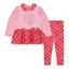 Picture of PRE ORDER A Dee Love Story Lydia Check Legging Set X 2 - Peony Pink