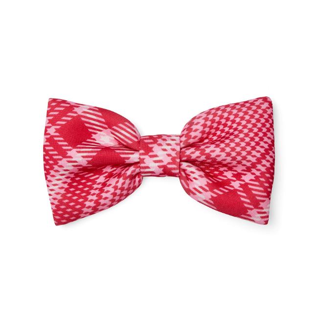 Picture of PRE ORDER A Dee Love Story Leighton Check Bow Hair Clip - Vibrant Red