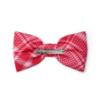 Picture of PRE ORDER A Dee Love Story Leighton Check Bow Hair Clip - Vibrant Red