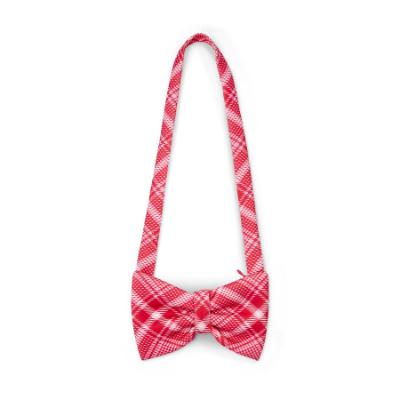 Picture of PRE ORDER A Dee Love Story Laura Check Bow Shape Handbag - Vibrant Red