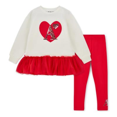 Picture of PRE ORDER A Dee Love Story Lucia Sweat Tulle Legging Set X 2 - Snow White