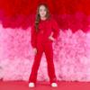 Picture of A Dee Love Story Luna Bow Flare Tracksuit - Vibrant Red