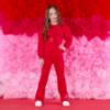 Picture of PRE ORDER A Dee Love Story Luna Bow Flare Tracksuit - Vibrant Red