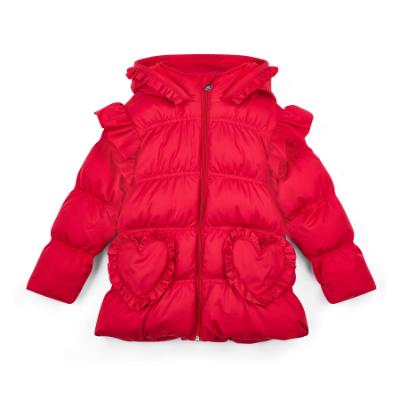 Picture of PRE ORDER A Dee Love Story Liliana Padded Jacket With Frill Heart Pockets - Vibrant Red