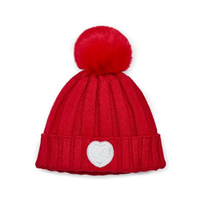 Picture of PRE ORDER A Dee Love Story Mallory Pom Pom Knitted Hat - Vibrant Red