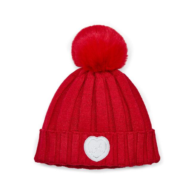 Picture of PRE ORDER A Dee Love Story Mallory Pom Pom Knitted Hat - Vibrant Red