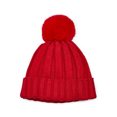 Picture of PRE ORDER A Dee Love Story Mallory Pom Pom Knitted Hat - Vibrant Red