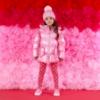Picture of PRE ORDER A Dee Love Story Liliana Padded Jacket With Frill Heart Pockets - Peony Pink