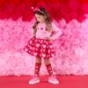 Picture of PRE ORDER A Dee Love Story Lyla Heart Print Skirt Set X 2 - Peony Pink