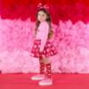 Picture of PRE ORDER A Dee Love Story Lyla Heart Print Skirt Set X 2 - Peony Pink