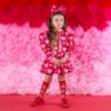 Picture of PRE ORDER A Dee Love Story Lisette Heart Print Bomber - Vibrant Red
