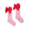 Picture of PRE ORDER A Dee Love Story Lucy Knee High Bow Socks - Peony Pink