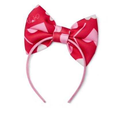 Picture of PRE ORDER A Dee Love Story Lane Heart Print Bow Hairband - Vibrant Red