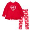 Picture of PRE ORDER A Dee Love Story Lola Heart Print Legging Set X 2 - Vibrant Red