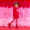 Picture of PRE ORDER A Dee Love Story Lola Heart Print Legging Set X 2 - Vibrant Red