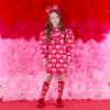 Picture of A Dee Love Story Libby Heart Print Bow Dress - Vibrant Red