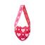Picture of A Dee Love Story Louise Heart Print Heart Handbag - Vibrant Red