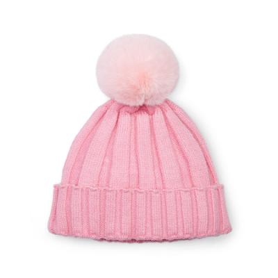 Picture of PRE ORDER A Dee Love Story Mallory Pom Pom Knitted Hat - Peony Pink
