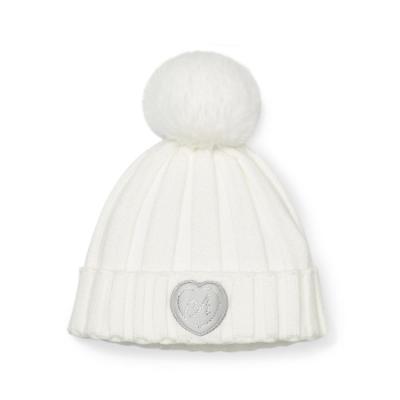 Picture of PRE ORDER A Dee Twilight Twirls Mallory Pom Pom Knitted Hat - Snow White