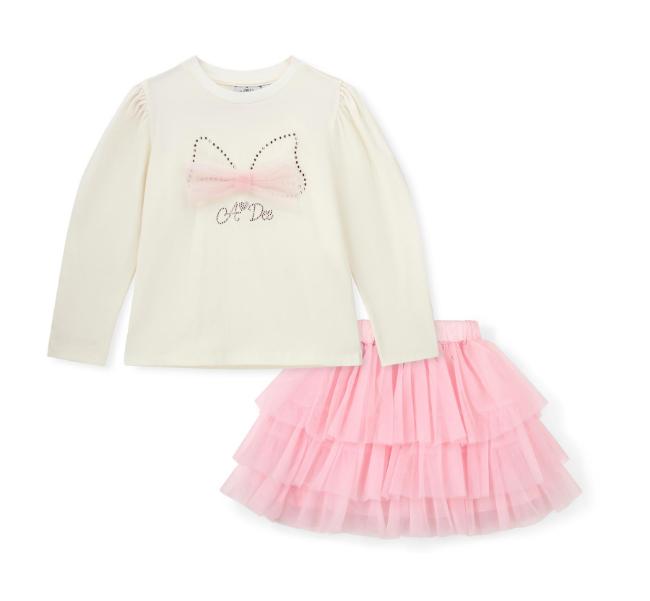 Picture of A Dee Teddy Bear Bakery Mackenzie Tulle Skirt Set X 2 - Snow White