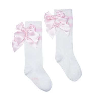 Picture of PRE ORDER A Dee Teddy Bear Bakery Maeve Knee High Bow Socks - Snow White