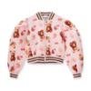 Picture of PRE ORDER A Dee Teddy Bear Bakery Lisette Bear Print Bomber - Pink Fairy