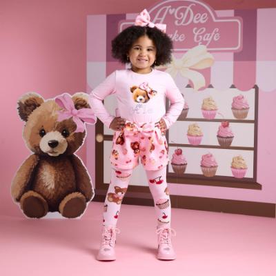 Picture of PRE ORDER A Dee Teddy Bear Bakery Maya Bear Print Short Set - Pink Fairy