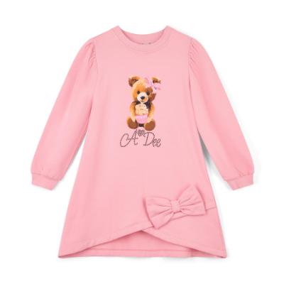 Picture of PRE ORDER A Dee Teddy Bear Bakery Michelle Sweat Dress With Bow - Rose Pink