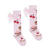 Picture of A Dee Teddy Bear Bakery Leah Bear Print Bow Knee High Socks - Pink Fairy