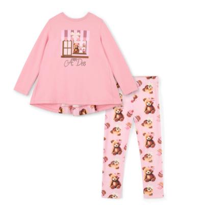 Picture of PRE ORDER A Dee Teddy Bear Bakery Missy Cupcake Legging Set X 2 - Rose Pink