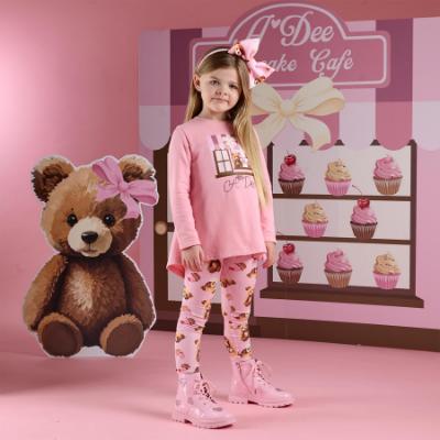 Picture of PRE ORDER A Dee Teddy Bear Bakery Missy Cupcake Legging Set X 2 - Rose Pink