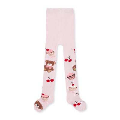 Picture of PRE ORDER A Dee Teddy Bear Bakery Macie Bear Print Tights - Pink Fairy