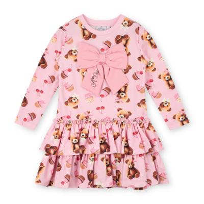 Picture of PRE ORDER A Dee Teddy Bear Bakery Liberty Bear Print Frill Dress - Pink Fairy