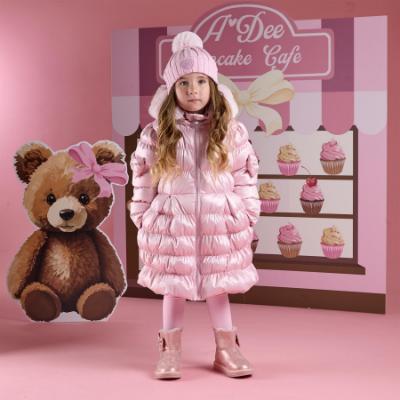 Picture of PRE ORDER A Dee Teddy Bear Bakery Mallory Pom Pom Knitted Hat - Pink Fairy