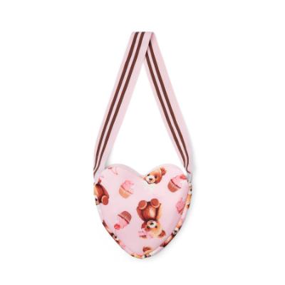 Picture of PRE ORDER A Dee Teddy Bear Bakery Louise Bear Print Heart Handbag - Pink Fairy