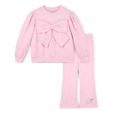 Picture of PRE ORDER A Dee Teddy Bear Bakery Luna Bow Flare Tracksuit - Pink Fairy