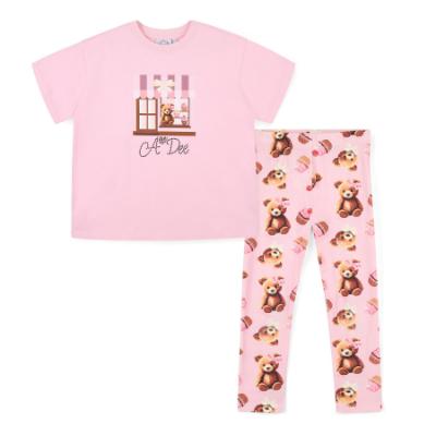 Picture of PRE ORDER A Dee Teddy Bear Bakery Mimi Short Sleeve Legging Set X 2 - Pink Fairy