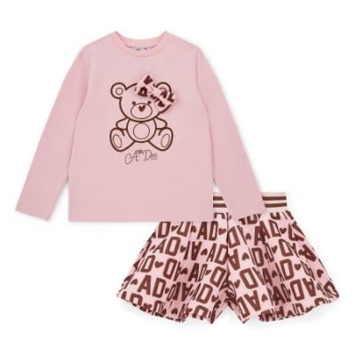 Picture of PRE ORDER A Dee Initial Icon Millie Initial Print Short Set X 2 - Pink Fairy