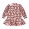 Picture of PRE ORDER A Dee Initial Icon Maisie Initial Print Bow Dress - Chocolate Brown
