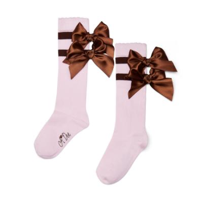 Picture of PRE ORDER A Dee Initial Icon Maeve Knee High Bow Socks - Pink Fairy