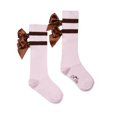 Picture of PRE ORDER A Dee Initial Icon Maeve Knee High Bow Socks - Pink Fairy