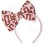 Picture of A Dee Initial Icon Margo Print Bow Hairband - Chocolate Brown