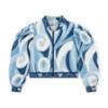 Picture of PRE ORDER A Dee Twilight Twirls Lizzy Swirl Print Bomber - Powder Blue